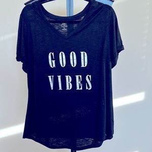 Black Tee. NEW Never worn, size 16.